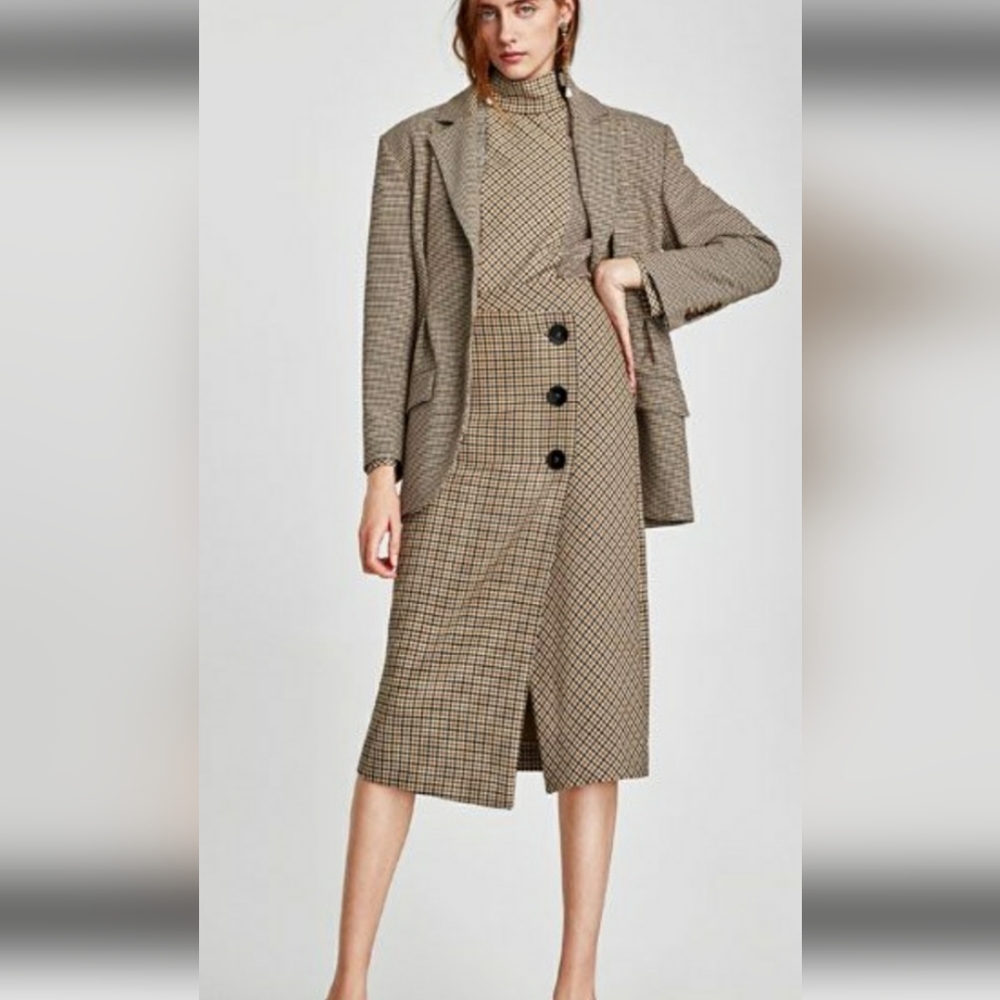 Zara wrap midi skirt